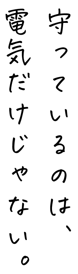 守ってるのは電気だけじゃない